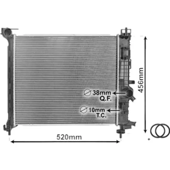 Radiator apa OPEL MERIVA B 2010->2017 pentru 1.4 LPG, perioada 2011 2012 2013 2014 2015 2016 2017