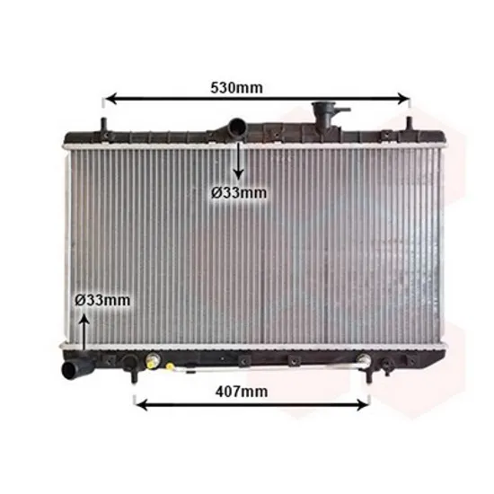 Radiator Motor HYUNDAI ACCENT 2 LC 1999->2005 Radiator apa pentru 1.3 - 1.5 - 1.6 CV automata cu/fara aer conditionat (33.5x64.5 Perioada 2000 2001 2002 2003 2004 2005