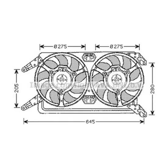 Ventilator motor ALFA ROMEO 156 1997->2005 1.9 JTD 77KW 105CP , pentru motor AR 32302 perioada 1997 1998 1999 2000