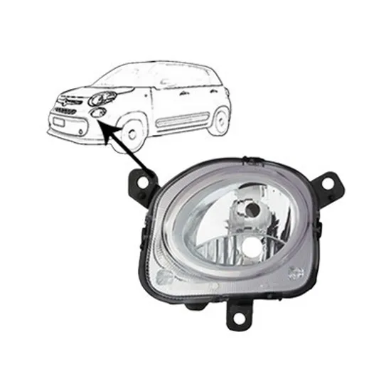 Far stanga FIAT 500L 2012-> perioada 2013 2014 2015 2016 2017 2018 , inferior, inferior, cu bec H7