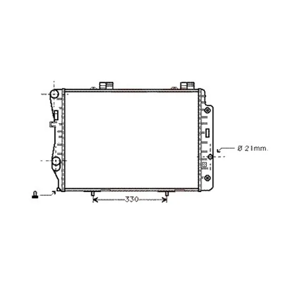 Radiator apa MERCEDES C-CLASS W202 1993->2000 pentru C 280, perioada 1993 1994 1995 1996 1997 1998 1999 2000