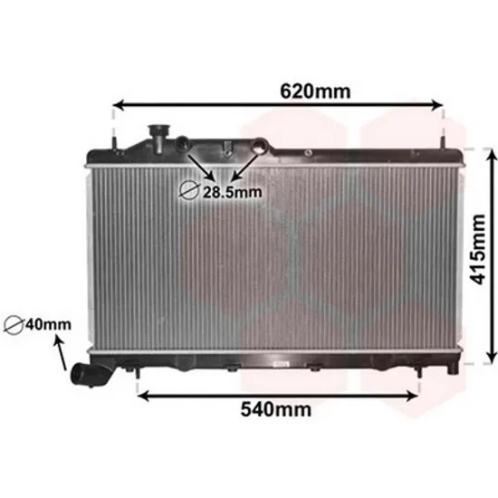Radiator Motor SUBARU IMPREZA 2007->2015 Radiator apa pentru 2 0 diesel cu/fara aer conditionat 34x68,6x25 Perioada 2008 2009 2010 2011 2012 2013 2014 2015 2016 2017