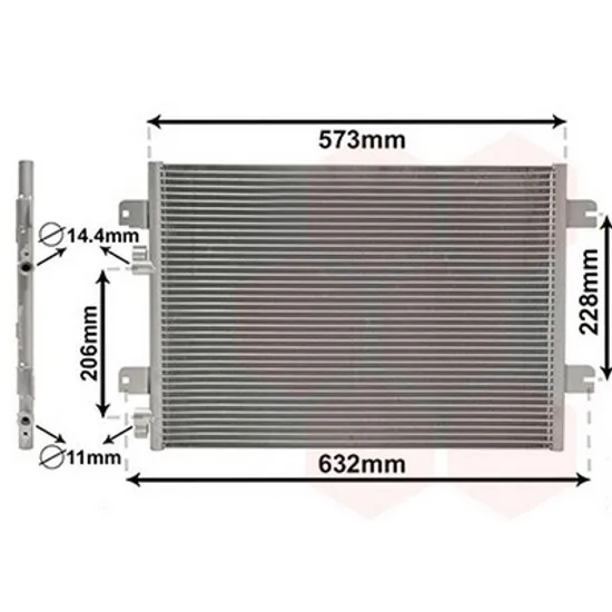 Radiator Aer Conditionat DACIA LOGAN 2004->2012 Radiator aer conditionat benzina/ diesel (52.8x39.3) (SQRS) Perioada 2004 2005 2006 2007 2008