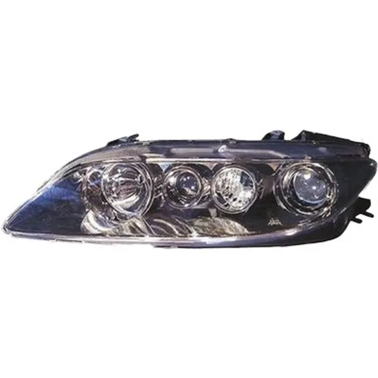 Far stanga MAZDA 6 GG 2002->2008 perioada 2002 2003 2004 2005 2006 2007 de la an de fabricatie 08/2005, cu motor reglaj, titan, semnal transparent, cu reglaj electric, cu bec H1/H1
