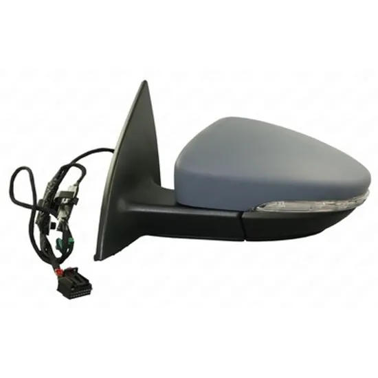 Oglinda VW EOS 2006->2015 Oglinda exterioara electrica cu incalzire pentru vopsit cu rabatare electrica 09-( cu semnal si lampa podea) STANGA Perioada 2011 2012 2013 2014 2015