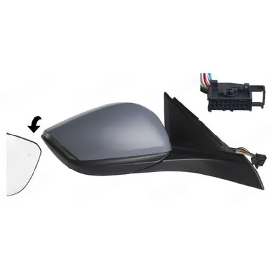 Oglinda OPEL ASTRA L 2021-> Oglinda exterioara electrica cu incalzire cu rabatare electrica pentru vopsit (cu semnal LED si lampa podea si senzor banda si senzor.) (18H12P) DREAPTA Perioada 2021 2022 2023 2024 2025