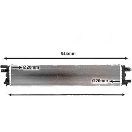 Radiator apa AUDI Q3 8UB; 8UG 2011->2018 pentru 1.4 TFSI, perioada 2016 2017 2018