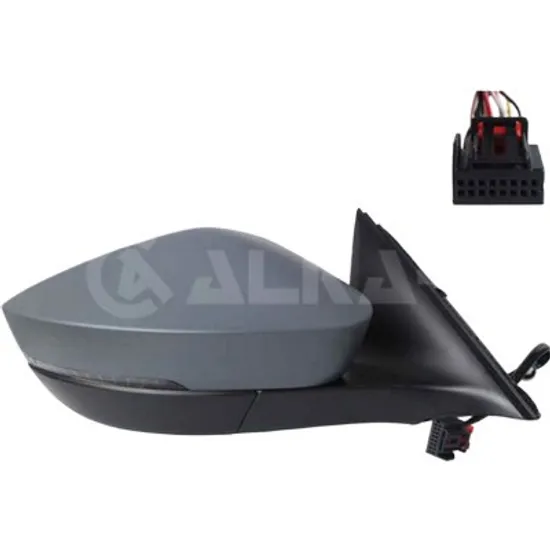 Oglinda exterioara dreapta SKODA OCTAVIA 4 2020-> perioada 2020 2021 2022 2023 2024 2025 , cu semnal, numar pini 16, cu incalzire, rabatare electrica, prevopsit grund