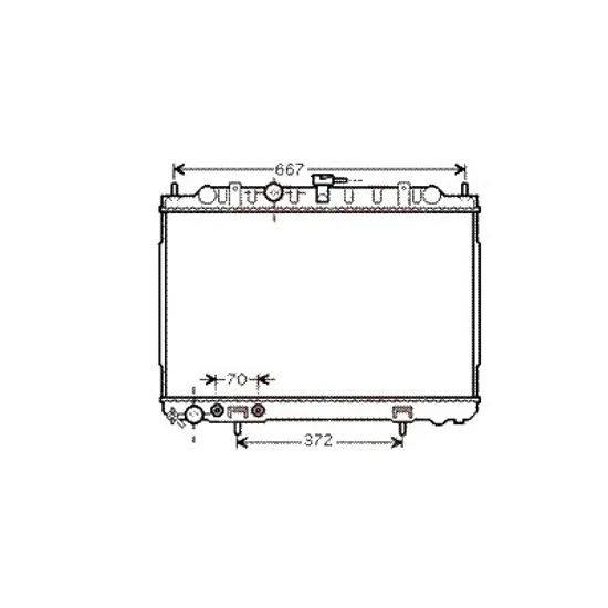 Radiator apa NISSAN X-TRAIL T30 2001->2013 2.0 4x4 103KW 140CP , pentru motor QR20DE perioada 2001 2002,2003,2004,2005,2006,2007,2008,2009,2010,2011,2012 2013
