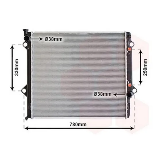 Radiator Motor TOYOTA LAND CRUISER PRADO J12 2002->2009 Radiator apa pentru 3 0 diesel 65x59x2 5 Perioada 2002 2003 2004 2005 2006 2007 2008 2009 2010