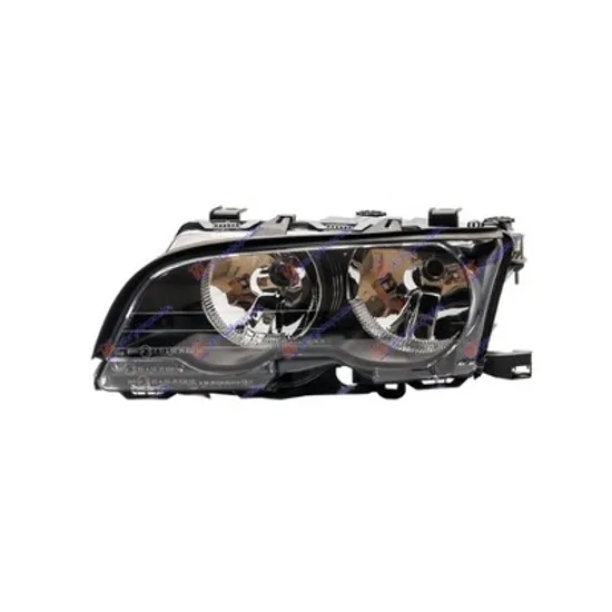 Far stanga BMW 3 Cabriolet E46 2000->2007 perioada 2000 2001 2002 2003 2004 2005 2006 de la an de fabricatie 09/2001, pana la an de fabricatie 03/2003, fara motor reglaj, fumuriu, cu reglaj electric, cu bec H7/H7