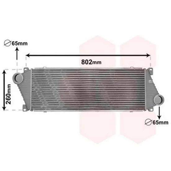 Intercooler VW LT 2 1996->2006 Radiator intercooler diesel 71,7x25,5x3,0 VALEO TYPE Perioada 1996 1997 1998 1999 2000 2001 2002 2003 2004 2005 2006