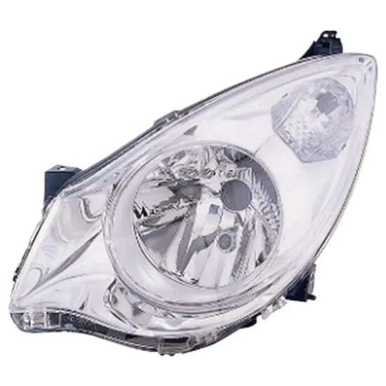 Far stanga OPEL AGILA B 2008->2015 perioada 2010 2011 2012 2013 2014 cu motor reglaj, semnal transparent, cu reglaj electric, cu bec H4
