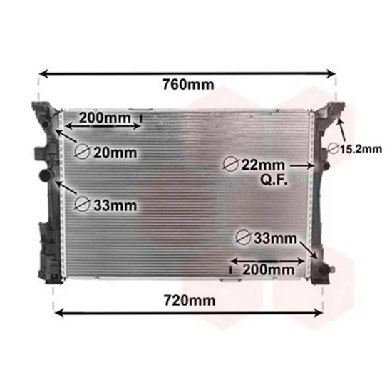 Radiator Motor MERCEDES A-CLASS W176 2012->2018 Radiator apa pentru benzina/diesel cu/fara CV automata (64x44) Perioada 2012 2013 2014 2015 2016 2017 2018