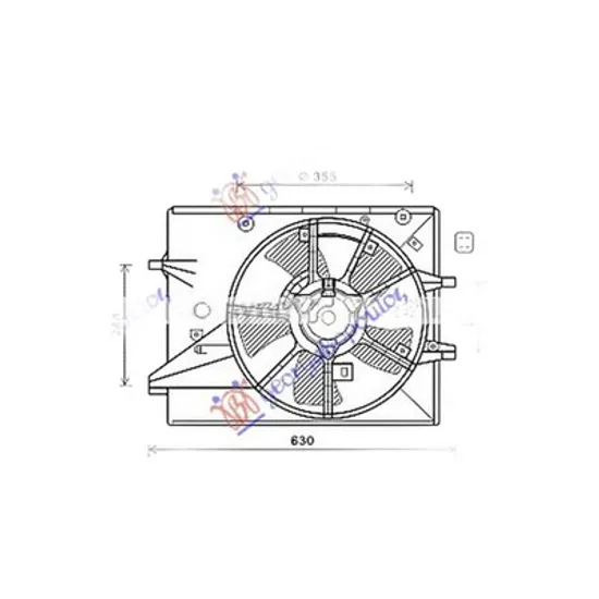 Ventilator Motor MAZDA MX-5 1998->2005 Electroventilator motor complet 1.8-2.0 DIESEL Perioada 1998 1999 2000 2001 2002 2003 2004 2005