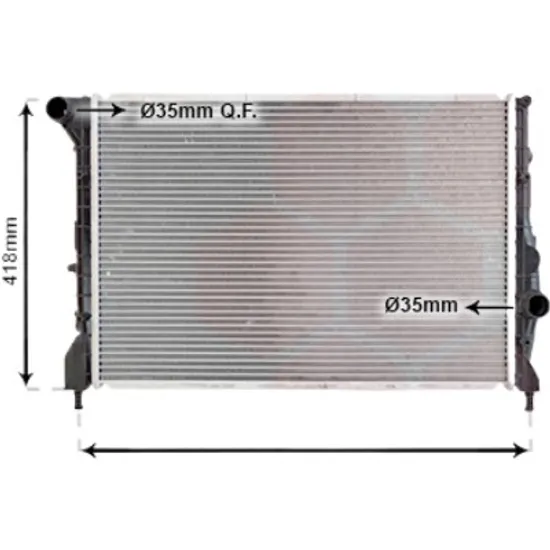 Radiator apa ALFA ROMEO 147 2000->2010 pentru 1.9 JTDM 16V, perioada 2004 2005 2006 2007 2008 2009 2010