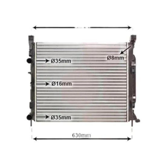 Radiator apa RENAULT KANGOO 2008->2020 pentru 1.5 dCi 95, perioada 2019 2020 2021 2022 2023 2024