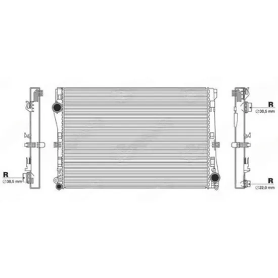Radiator Motor MERCEDES C-CLASS W205 2013-> Radiator apa motor 1.6 diesel manuala/automatic (640x448) Perioada 2018 2019 2020 2021