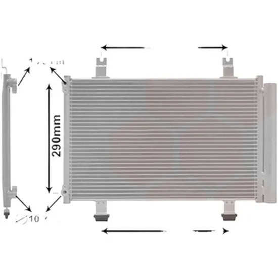 Radiator aer conditionat VOLVO V40 1995->2004 1.8 i 92KW 125CP , pentru motor B 4184 SM perioada 1998 1999,2000,2001,2002,2003 2004