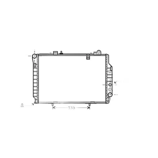 Radiator Motor MERCEDES C-CLASS W202 1993->2000 Radiator apa pentru 2,5 CDi (61.5x42) Perioada 1993 1994 1995 1996 1997 1998 1999 2000