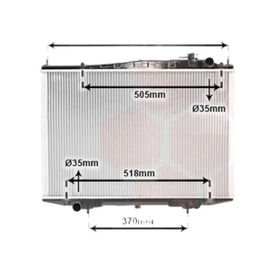 Radiator apa NISSAN TERRANO 2007->2014 pentru 3.2 D 4WD, perioada 1998 1999 2000 2001 2002 2003 2004 2005