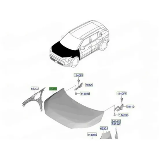 Capota Fata KIA EV3 2024-> Capota fata (O) Perioada 2024 2025