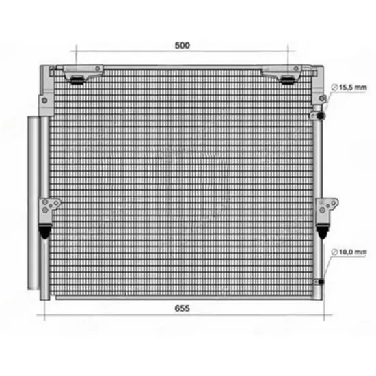 Radiator Aer Conditionat TOYOTA LAND CRUISER J2 2007->2017 Radiator condensator aer conditionat 4.6-4.7i V8 benzina - 4.5 TD diesel (666x523x16) Perioada 2007 2008 2009 2010 2011 2012 2013 2014 2015 2016 2017