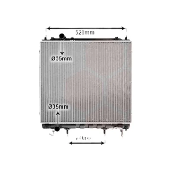 Radiator apa HYUNDAI TERRACAN 2001->2006 2.9 CRDi 4WD 120KW 163CP , pentru motor perioada 2003 2004,2005 2006