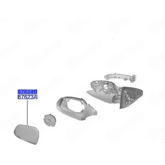 Sticla Oglinda HYUNDAI i10 2019-> Geam Oglinda exterioara (O) DREAPTA Perioada 2023 2024 2025