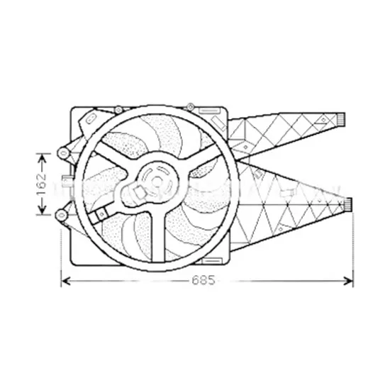Ventilator motor FIAT PUNTO 199 2012-> 1.3 D Multijet 70KW 95CP , pentru motor 199 B1.000, 330 A1.000 perioada 2012 2013 2014 2015 2016 2017