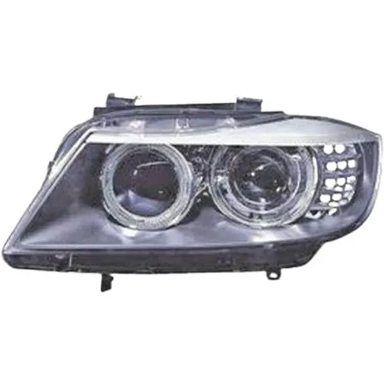 Far stanga BMW 3 E90 2004->2011 perioada 2007 2008 2009 2010 2011 , fara motor reglaj, fara unitate de control Xenon, Bi-Xenon, semnal transparent, cu reglaj distanta iluminare automat, cu bec D1S tub descarcare gaze, cu bec H8