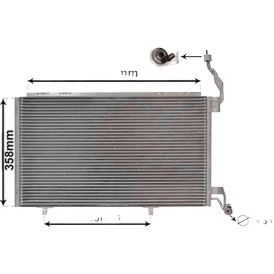 Radiator aer conditionat RENAULT KANGOO 1997->2007 pentru 1.2, perioada 1997 1998 1999 2000 2001 2002