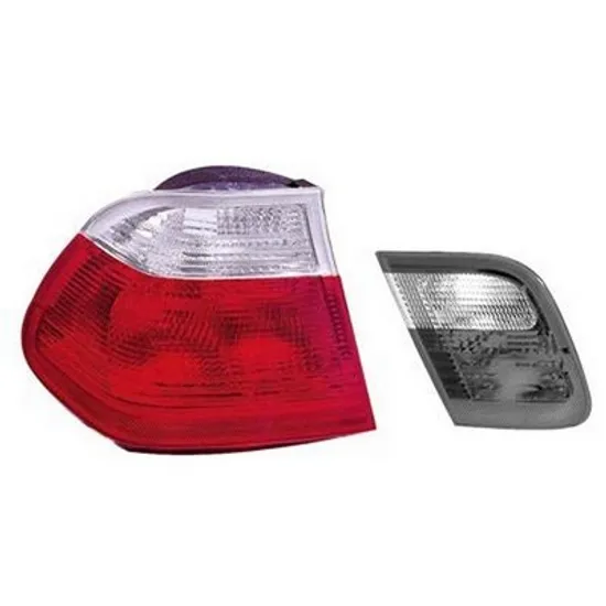 Stop Spate BMW 3 E46 1997->2005 Lampa spate exterioara stanga, rosu/alb, fara soclu, ptr Sedan (E46 Sedan/Break 5.98-10.01) Perioada 1998 1999 2000 2001