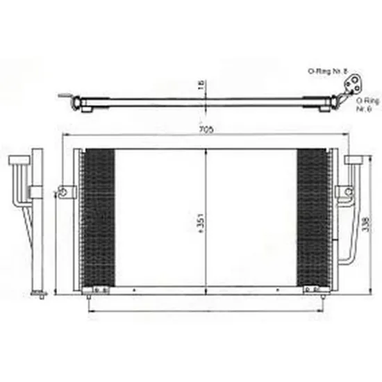Radiator Aer Conditionat VOLVO S40 1 1995->2004 Radiator condensator aer conditionat benzina diesel AUTO (610x350x16) Perioada 1995 1996 1997 1998 1999 2000 2001 2002 2003 2004