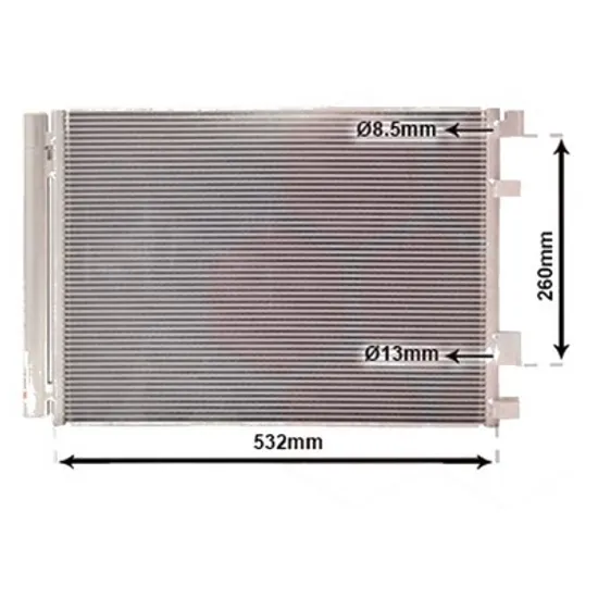 Radiator aer conditionat FIAT 500 C 2009->, 500 2007-> pentru 0.9, perioada 2009 2010 2011 2012 2013 2014 2015 2016 2017 2018
