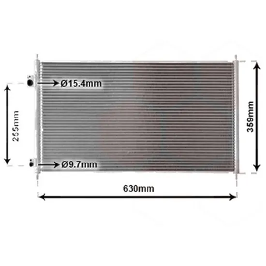 Radiator aer conditionat SMART FORTWO cupe 451 2007->2014 pentru 1.0, perioada 2007 2008 2009 2010 2011 2012
