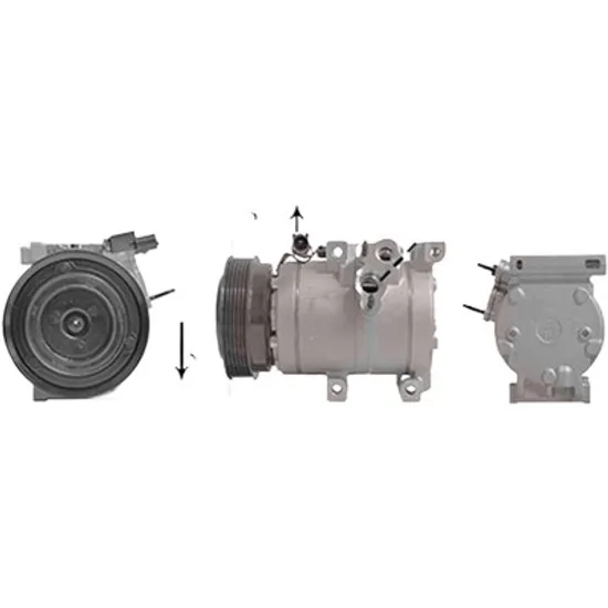 Compresor aer conditionat HYUNDAI SANTA FE 2 2005->2012 2.2 CRDi 114KW 155CP , pentru motor D4EB perioada 2006 2007 2008 2009