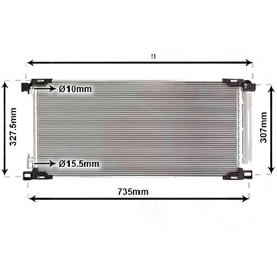 Radiator aer conditionat MERCEDES SPRINTER 904 1995->2006 pentru 411 CDI 4x4, perioada 2000 2001 2002 2003 2004 2005 2006