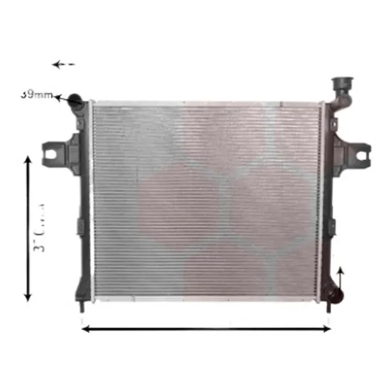 Radiator apa JEEP COMMANDER 2005->2010 5.7 V8 4x4 240KW 326CP , pentru motor EZB perioada 2005 2006,2007,2008,2009 2010