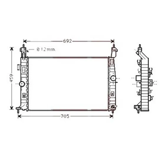 Radiator apa OPEL MERIVA A 2003->2010 pentru 1.4 16V Twinport, perioada 2004 2005 2006 2007 2008 2009 2010