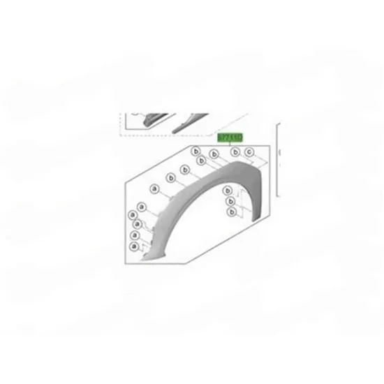 Bandou aripa fata KIA EV3 2024-> Bandou overfender Aripa fata plastic (O) STANGA Perioada 2024 2025