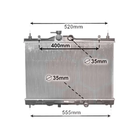 Radiator apa NISSAN TIIDA 2004->2013 1.6 81KW 110CP , pentru motor perioada 2007 2008,2009,2010 2011