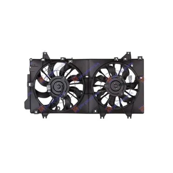 Ventilator Motor MAZDA 3 BM 2013-> Electroventilator complet dublu benzina (2+2 PIN) sedan-hatchback 2013->2016 Perioada 2014 2015 2016 2017 2018