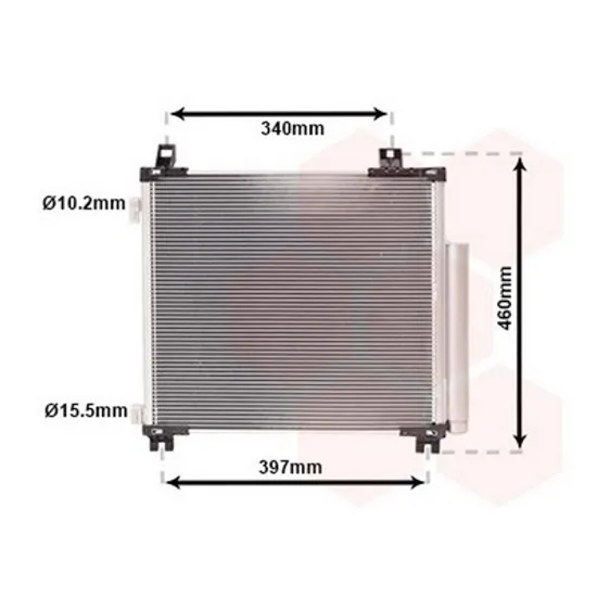 Radiator Aer Conditionat TOYOTA IQ 2009->2015 Radiator aer conditionat 1 0 - 1,3 benzina - 1,4 D4d Perioada 2009 2010 2011 2012 2013 2014 2015