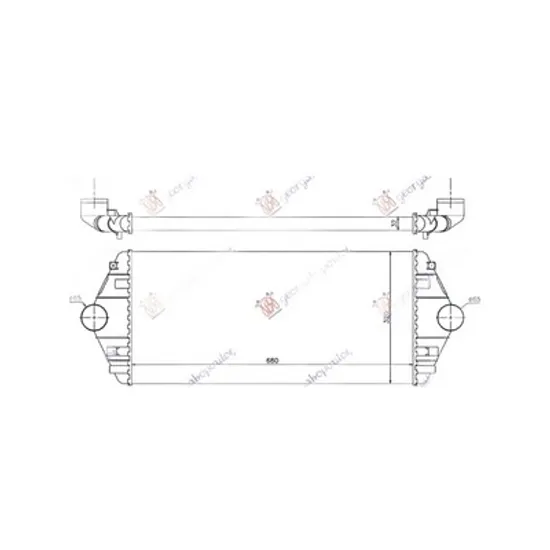 Intercooler CITROEN JUMPY 1995->2006 Radiator intercooler benzina-diesel (680x322x34) Perioada 1994 1995 1996 1997 1998 1999 2000 2001 2002 2003 2004 2005 2006