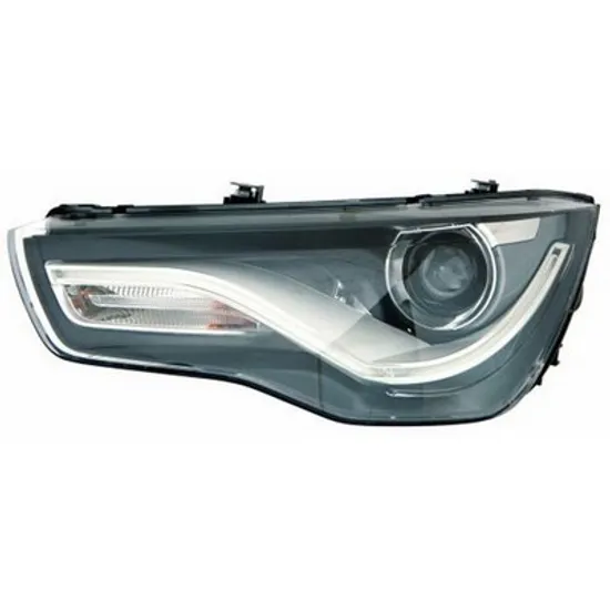 Far stanga AUDI A1 Sportback 8XA; 8XF 2011-2018 perioada 2012 2013 2014 2015 pana la an de fabricatie 2015, cu motor reglaj, fara unitate de control Xenon, semnal alb, cu reglaj distanta iluminare automat, cu bec D3S Lampa descarcare gaze