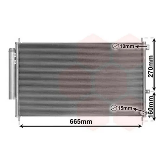 Radiator Aer Conditionat HONDA CR-V 4 2012->2016 Radiator aer conditionat 1.6-2.2 i-DTEC 665x390x16 Perioada 2013 2014 2015 2016 2017