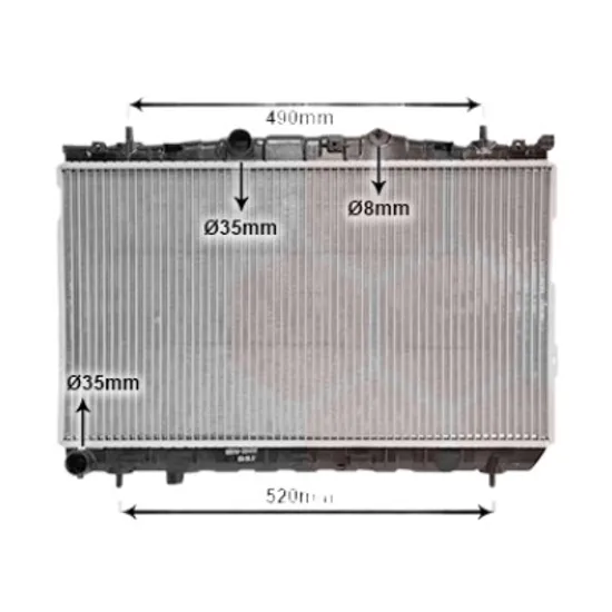 Radiator apa HYUNDAI ELANTRA 2000->2006 pentru 2.0, 2.0 L, GLS, perioada 2003 2004 2005 2006