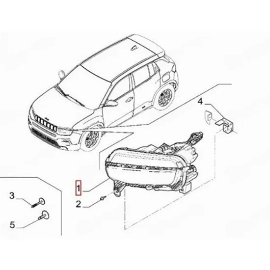 Faruri JEEP AVENGER 2022-> Far electric (O) DREAPTA Perioada 2022 2023 2024 2025