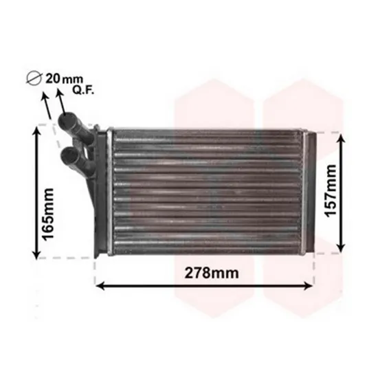 Radiator Incalzire AUDI A4 8D2, B5 1994->2000 Calorifer M +/-AC 235x155 Perioada 1994 1995 1996 1997 1998 1999 2000